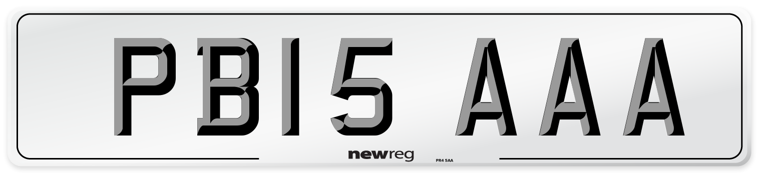 PB15 AAA Number Plate from New Reg